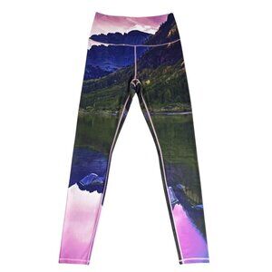 Get Lost Outfitters Aspen Legging Scenic Print High Rise Activewear Pants XL